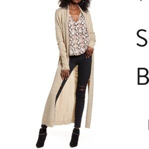 Leith longline open cardigan